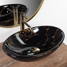 Umivaonik za ploču REA Pamela Black Marble Shiny, Rea