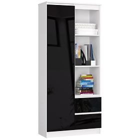 UREDSKI REGAL R 80 cm CLP R11 PK BIJELI / CRNI SJAJ