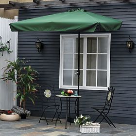 Veliki pravokutni vrtni nagibni sklopivi suncobran sa zelenom ručkom 200 x 140 cm, MultiGarden
