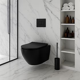 Viseća WC školjka Rea Carlo Mini Tornado NF CRNA MAT, Rea