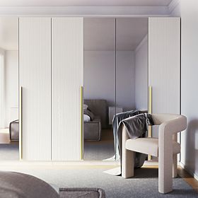 Vrata za ormar Neroli, 45,6 cm, jednostruki utori, bijela, lectus