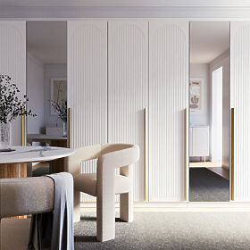 Vrata za ormar Neroli, 45,6 cm, lučne utore, bijela, desna, lectus