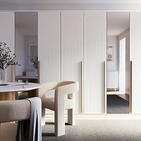 Vrata za ormar Neroli, 45,6 cm, lučne utore, bijela, lijeva, lectus