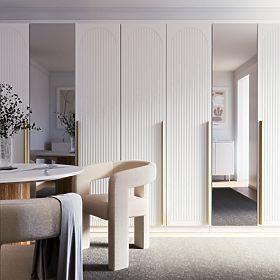 Vrata za ormar Neroli, 45,6 cm, lučne utore, bijela, lijeva, lectus