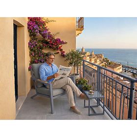 Vrtna aluminijska stolica MISTERIOSO udobno sjedalo