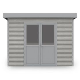 Vrtna kućica Ardena 3x3 m 9 m², tamno siva, kompozitno drvo, aluminij, jednostavna montaža