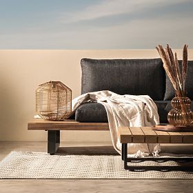 Vrtna kutna garnitura sa stolom Borgo, akacijevo drvo FSC, izgled tikovine, siva