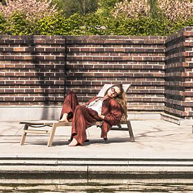 Vrtni ležaljka Shelly podesiva, aluminijska, bež