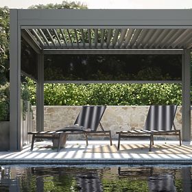 Vrtni ležaljka Shelly podesiva, aluminijska, grafitna