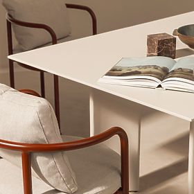 Vrtni set Amarello, stol 220 cm + 6 stolica, aluminijski, svijetlo bež/bordo smeđi