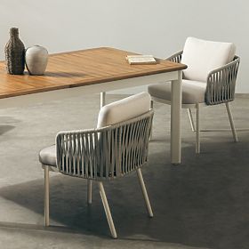 Vrtni set Porticato, sklopivi stol 211-300 cm + 6 stolica, akacijevo drvo FSC, izgled tikovine