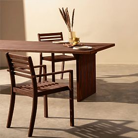 Vrtni stol Familis ll, 240 cm, eukaliptovo drvo FSC, tamno smeđi, lectus