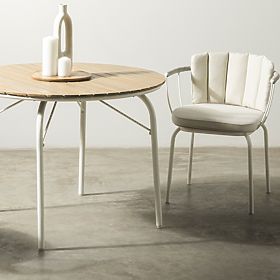 Vrtni stol Fioli okrugli 100 cm, akacijevo drvo FSC, bijeli