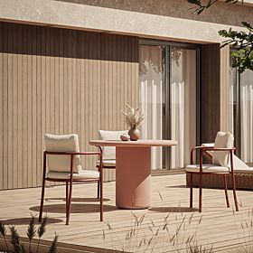 Vrtni stol Vibonis 100 cm, okrugli, cementni, terakota