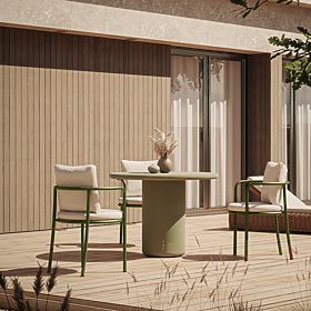 Vrtni stol Vibonis 100 cm, okrugli, cementni, zeleni