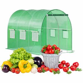 Vrtni tunel od folije staklenik 3x2x2 m 6 m² metalni okvir UV folija, Bauerkraft